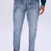 Mens Medium Wash Slim Taper Jeans