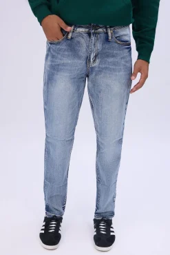 Mens Medium Wash Slim Taper Jeans
