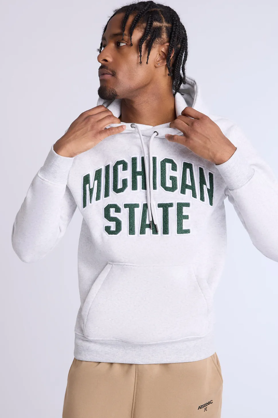 Mens Michigan State Chenille Logo Hoodie