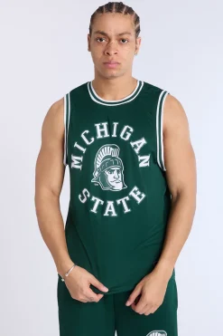 Mens Michigan State University Spartans Mesh Tank Top