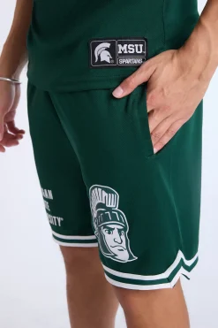 Mens Michigan State University Spartans Mesh Shorts