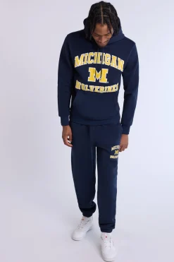 Mens Michigan Wolverines Chenille Logo Hoodie