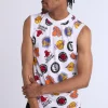 Mens NBA Logo Mesh Tank Top