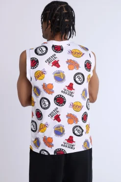 Mens NBA Logo Mesh Tank Top
