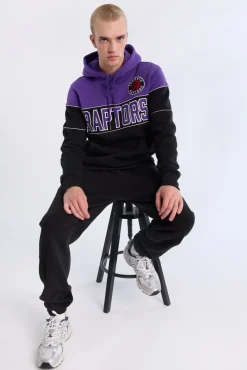 Mens Toronto Raptors Colour Block Hoodie