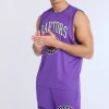 Mens Toronto Raptors Purple Mesh Shorts