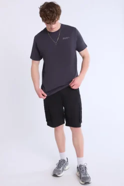 Mens Twill Cargo Jogger Shorts