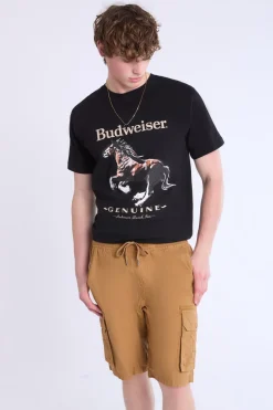 Mens Twill Cargo Jogger Shorts