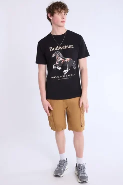 Mens Twill Cargo Jogger Shorts