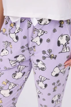 Peanuts Snoopy 2-Piece Pajama Tee & Velour Jogger Set