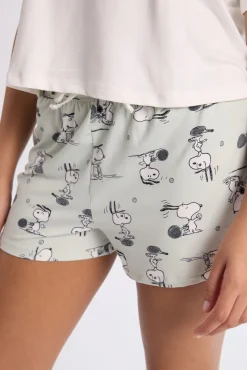 Peanuts Snoopy 2-Piece Pajama Tee & Shorts Set