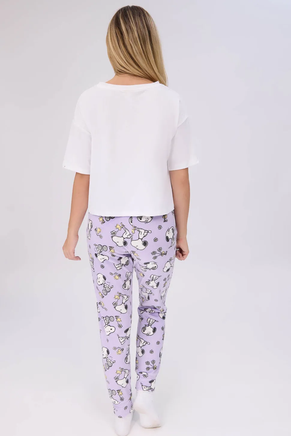 Peanuts Snoopy 2-Piece Pajama Tee & Velour Jogger Set
