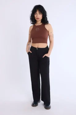 Rhinestone Raw Hem Tank Top