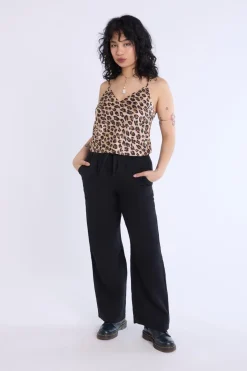 Satin Leopard Print V-Neck Cami