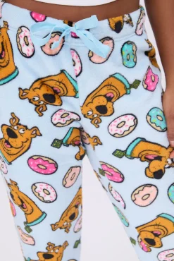 Scooby Doo Printed Plush Pajama Bottoms