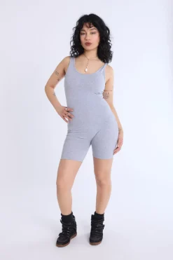 Scoop-Neck Sleeveless Romper