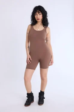 Scoop-Neck Sleeveless Romper