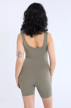 Scoop-Neck Sleeveless Romper
