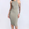Sleeveless Midi Bodycon Dress