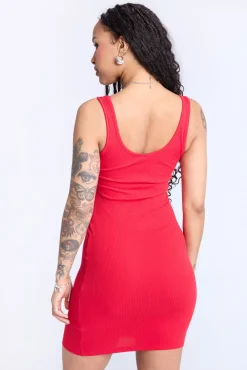 Sleeveless Ribbed Dress