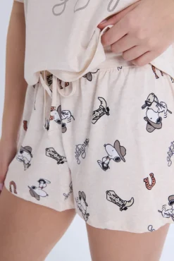 Snoopy Giddy Up 2-Piece Pajama Tee & Shorts Set