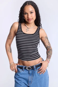 Striped Scoop Neck Tank Top