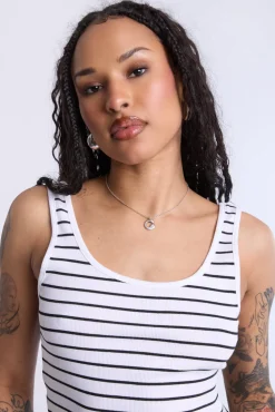 Striped Scoop Neck Tank Top