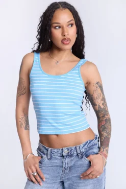 Striped Scoop Neck Tank Top