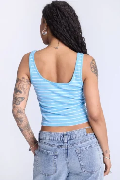 Striped Scoop Neck Tank Top