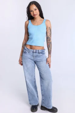 Striped Scoop Neck Tank Top