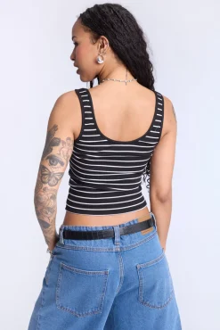 Striped Scoop Neck Tank Top