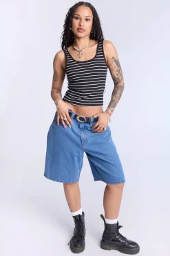 Striped Scoop Neck Tank Top