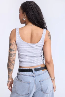 Striped Scoop Neck Tank Top
