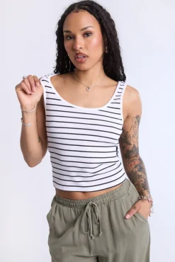 Striped Scoop Neck Tank Top