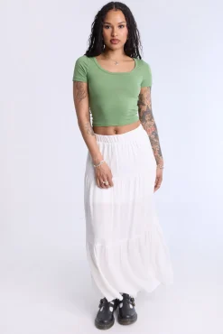 Tiered Maxi Skirt