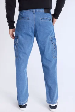 West49 Mens 4 Pocket Cargo Jeans