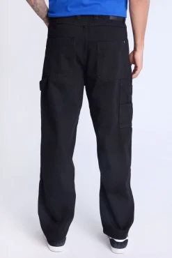 West49 Mens Black Carpenter Jeans