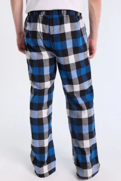 West49 Mens Blue Plaid Pajama Bottoms