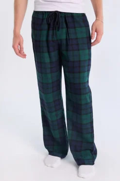 West49 Mens Green Plaid Pajama Bottoms