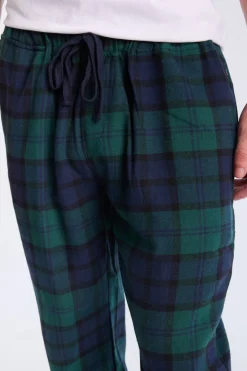 West49 Mens Green Plaid Pajama Bottoms