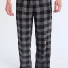 West49 Mens Grey Plaid Pajama Bottoms