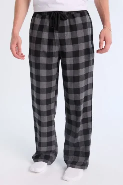 West49 Mens Grey Plaid Pajama Bottoms