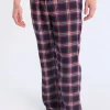 West49 Mens Navy Plaid Pajama Bottoms