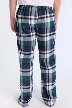 West49 Mens Teal Plaid Pajama Bottoms