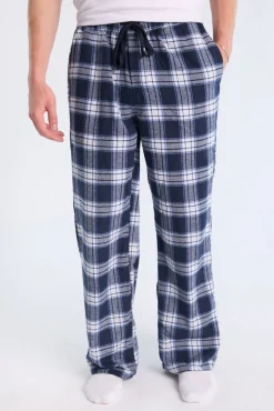 West49 Mens White Plaid Pajama Bottoms