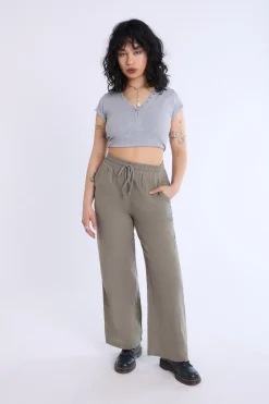 Wide Leg Cotton Pant