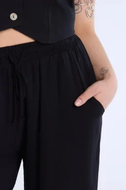 Wide Leg Pant With Drawstring