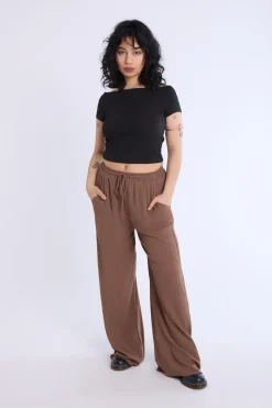 Wide Leg Pant With Drawstring