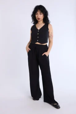 Wide Leg Pant With Drawstring