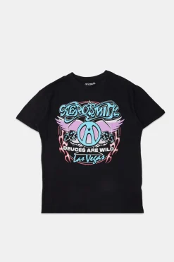 Womens Aerosmith Boyfriend Puff Graphic Tee